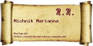 Michnik Marianna névjegykártya